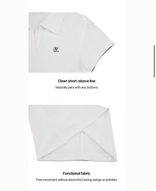 Lucé Cropped short-sleeve T-shirt (White)