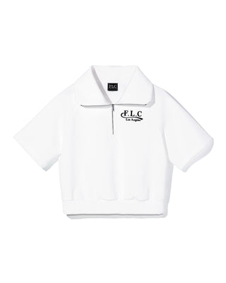 [Fair Liar Club] FLC ESSENTIAL HALF ZIP SIGNATURE PULLOVER - White