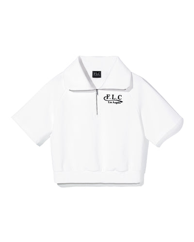 [Fair Liar Club] FLC ESSENTIAL HALF ZIP SIGNATURE PULLOVER - White