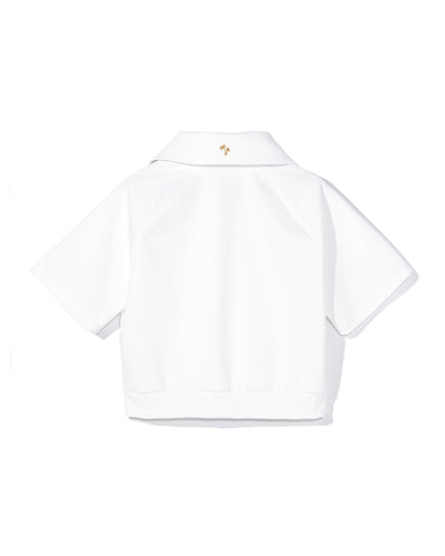 [Fair Liar Club] FLC ESSENTIAL HALF ZIP SIGNATURE PULLOVER - White