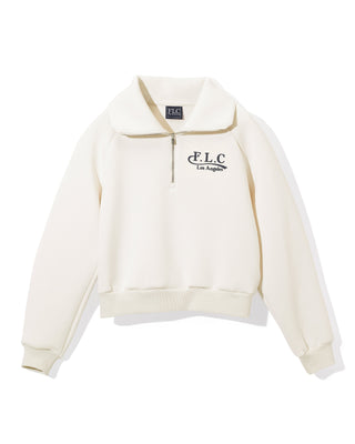 [Fair Liar Club] FLC HALF ZIP SIGNATURE PULLOVER - Cream