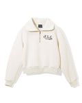 [Fair Liar Club] FLC HALF ZIP SIGNATURE PULLOVER - Cream