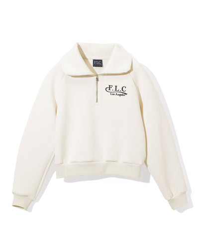 [Fair Liar Club] FLC HALF ZIP SIGNATURE PULLOVER - Cream