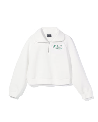 [Fair Liar Club] FLC HALF ZIP SIGNATURE PULLOVER - Ivory