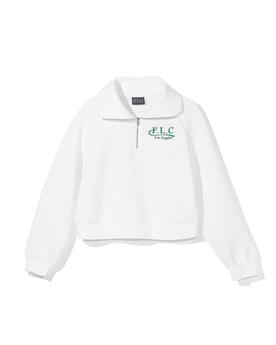 [Fair Liar Club] FLC HALF ZIP SIGNATURE PULLOVER - Ivory