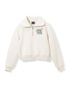 [Fair Liar Club] UNISEX PALM TREE HALF ZIP PULLOVER - Cream