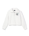 [Fair Liar Club] UNISEX PALM TREE HALF ZIP PULLOVER - ivory
