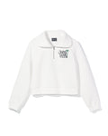 [Fair Liar Club] UNISEX PALM TREE HALF ZIP PULLOVER - ivory