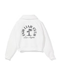 [Fair Liar Club] UNISEX PALM TREE HALF ZIP PULLOVER - ivory