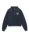 [Fair Liar Club] UNISEX PALM TREE HALF ZIP PULLOVER - Navy