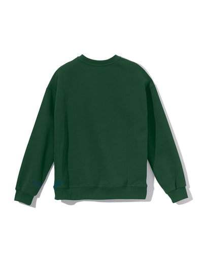[Fair Liar Club] UNISEX FLC ESSENTIAL CREWNECK SWEATSHIRTS - Dark Green
