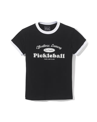 [Fair Liar Club] PICKLEBALL SLIM T-SHIRT - Black