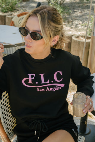 [FLC] FLC ESSENTIAL CROPPED SWEATSHRITS (Black)