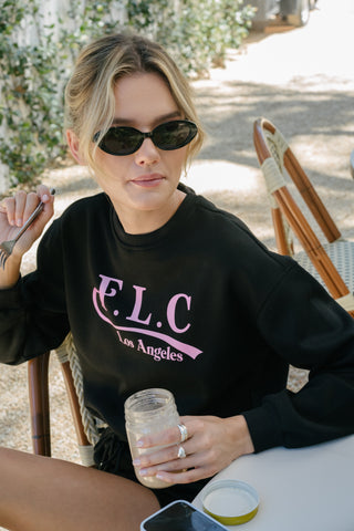 [FLC] FLC ESSENTIAL CROPPED SWEATSHRITS (Black)