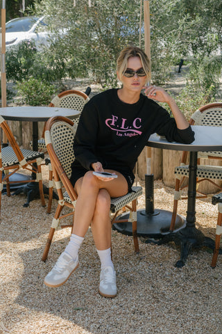 [FLC] FLC ESSENTIAL CROPPED SWEATSHRITS (Black)