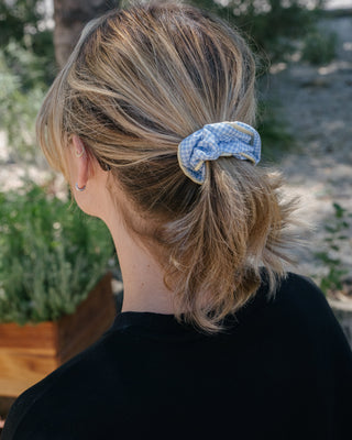[FLC] CHECK SCRUNCHY (Blue)