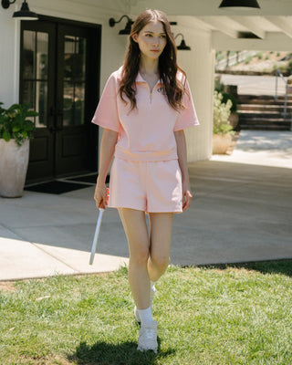 [FLC] FLC ESSENTIAL HALF ZIP PULLOVER (Pink)