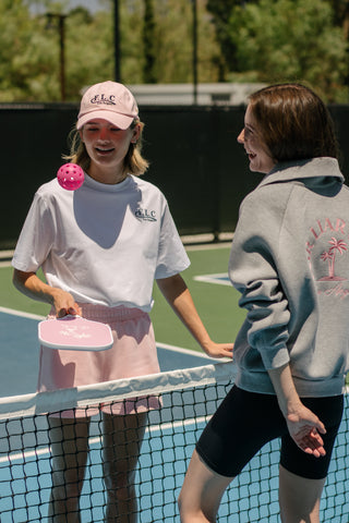 [FLC] PALM TREE QUARTER ZIP PULLOVER (Melange Grey)