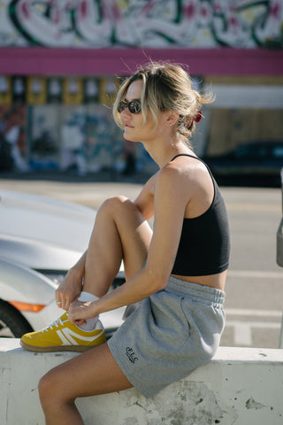 [FLC] FLC ESSENTIAL GYM SHORTS (Melange Grey)