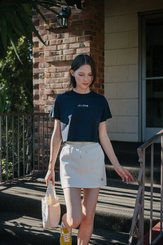 [FLC] F.L.CLUB CROPPED T-SHIRT (Navy)