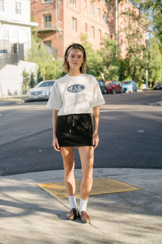 [FLC] CRACK HALF SWEATSHIRTS (White)