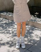 Padded flare Mid Length skirt (Cocoa)