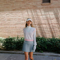 Houndstooth Checkered Knit Vest - Mint