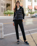 Knitted puffer Jacket - Black