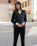 Knitted puffer Jacket - Black