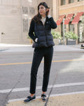 Knitted puffer Jacket - Black