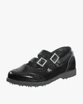Mary Jane Buckle Golf Shoes - Black