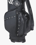 Pearl Quilted Stand Bag - Black