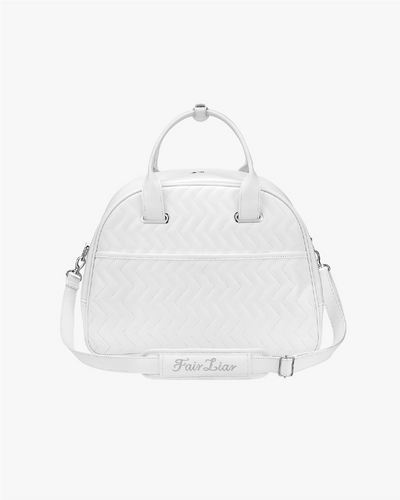 Pearl Quilted Boston Bag - White