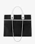 Pearl logo Boston bag -Black