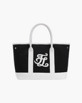 Color canvas tote bag - Black