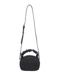 Pearl Emblem Quilted Tote Bag - Black