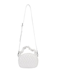 Pearl Emblem Quilted Tote Bag - Ivory