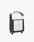 Pearl Herringbone Luggage Bag - White