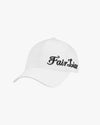 Men's Side Logo Embroidery Cap - White