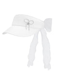 Pearl Ribbon Point Visor - Ivory