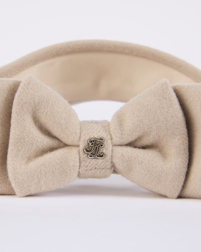 Detachable back ribbon visor - Beige