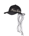 Side Logo Organza Ribbon Cap - Black