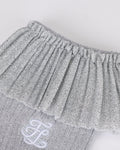 FL pleated ankle socks - Silver