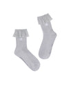 FL pleated ankle socks - Silver