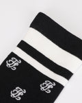 FL logo pattern knee socks - Black