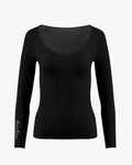 Raglan Deep Round Neck Cooling T-Shirt - Black