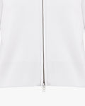 Big Collar Zip-up Cardigan - White