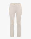 Cropped Slim Straight Fit Pants - Beige