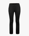 Cropped Slim Straight Fit Pants - Black