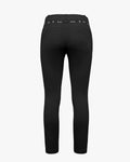 Cropped Slim Straight Fit Pants - Black